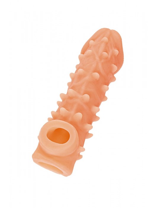 Телесная закрытая насадка с пупырышками Cock Sleeve Size S - 13,8 см. - KOKOS - во Владикавказе купить с доставкой