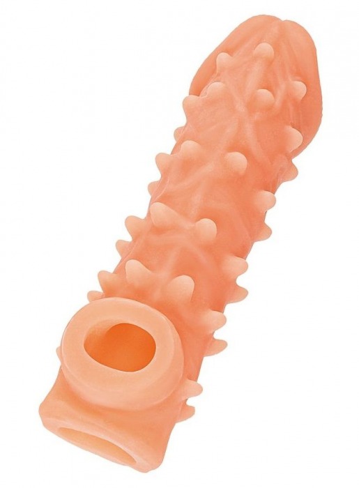 Телесная закрытая насадка с пупырышками Cock Sleeve Size L - 17,6 см. - KOKOS - во Владикавказе купить с доставкой