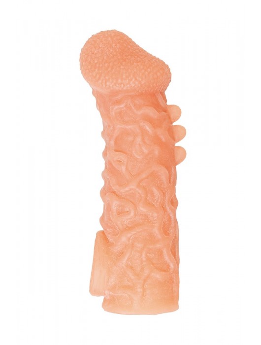 Телесная закрытая насадка с шершавой головкой Cock Sleeve Size S - 13,8 см. - KOKOS - во Владикавказе купить с доставкой