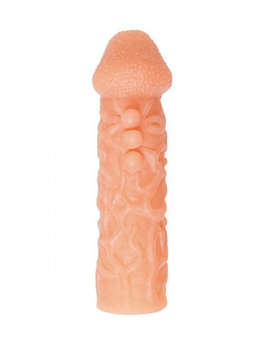 Телесная закрытая насадка с шершавой головкой Cock Sleeve Size S - 13,8 см. - KOKOS - во Владикавказе купить с доставкой