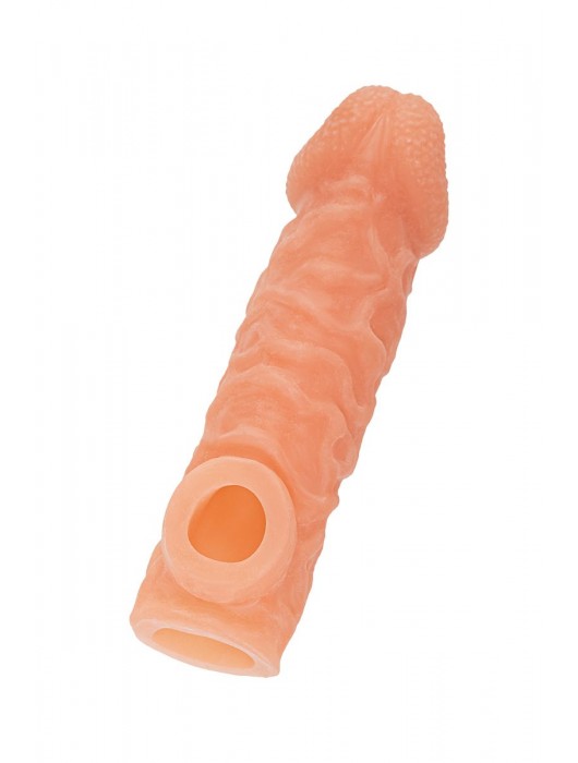 Телесная закрытая насадка с шершавой головкой Cock Sleeve Size S - 13,8 см. - KOKOS - во Владикавказе купить с доставкой