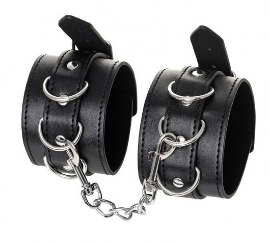 Черные оковы Anonymo из искусственной кожи - ToyFa - купить с доставкой во Владикавказе