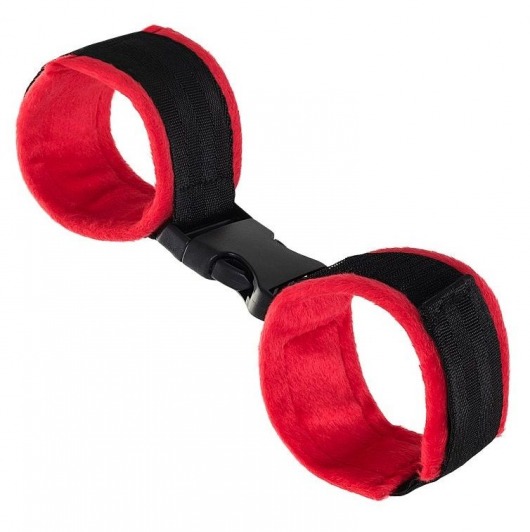 Красно-черные велюровые оковы Anonymo - ToyFa - купить с доставкой во Владикавказе