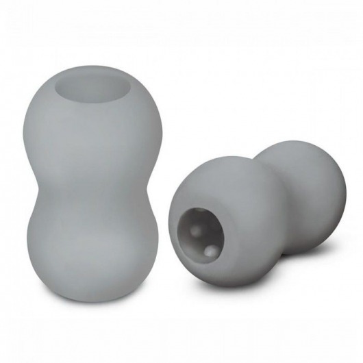 Серый двусторонний мастурбатор MINI DOUBLE BUBBLE - Zolo - во Владикавказе купить с доставкой