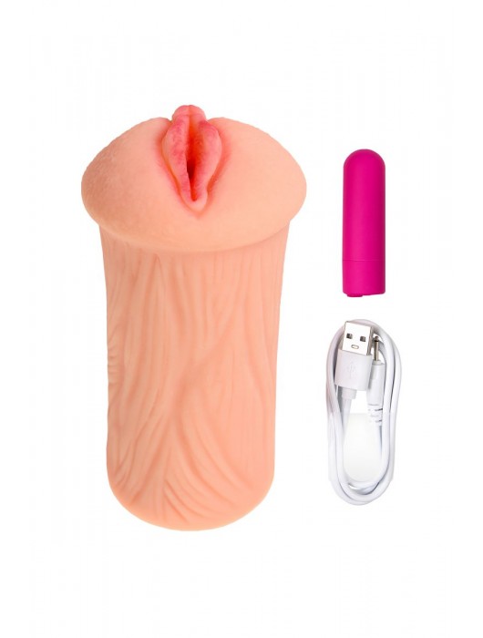 Реалистичный мастурбатор-вагина телесного цвета Elegance.001 с вибрацией - KOKOS - во Владикавказе купить с доставкой