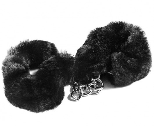 Наручники с черным искусственным мехом - Vulgar - купить с доставкой во Владикавказе