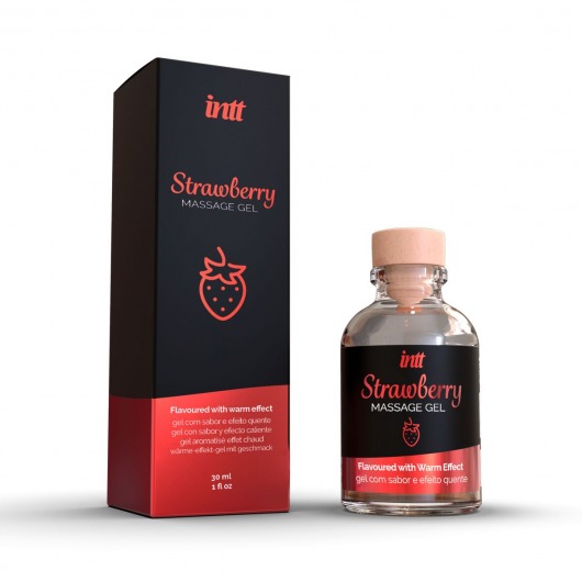 Массажный гель с ароматом клубники Strawberry - 30 мл. - INTT - купить с доставкой во Владикавказе