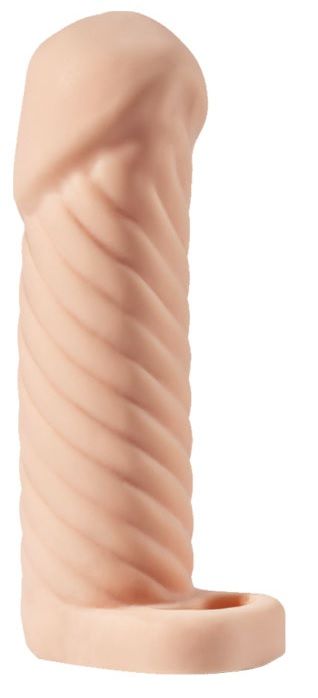 Телесная насадка-удлинитель KLEON с кольцом - 15 см. - Sitabella - во Владикавказе купить с доставкой