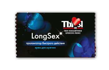 Пролонгирующий крем LongSex в одноразовой упаковке - 1,5 гр. - Биоритм - купить с доставкой во Владикавказе