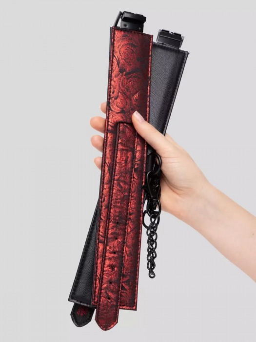 Красно-черные оковы Reversible Faux Leather Ankle Cuffs - Fifty Shades of Grey - купить с доставкой во Владикавказе