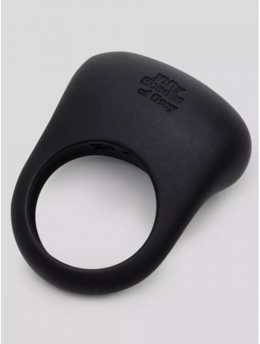 Черное эрекционное виброкольцо Sensation Rechargeable Vibrating Love Ring - Fifty Shades of Grey - во Владикавказе купить с доставкой