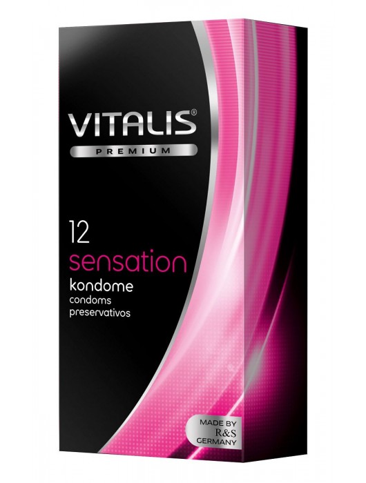 Презервативы VITALIS PREMIUM sensation с пупырышками и кольцами - 12 шт. - Vitalis - купить с доставкой во Владикавказе