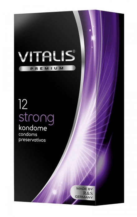 Презервативы с утолщённой стенкой VITALIS PREMIUM strong - 12 шт. - Vitalis - купить с доставкой во Владикавказе