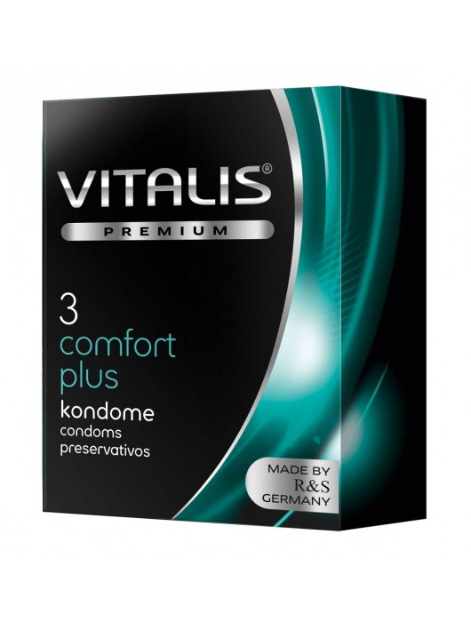 Контурные презервативы VITALIS PREMIUM comfort plus - 3 шт. - Vitalis - купить с доставкой во Владикавказе