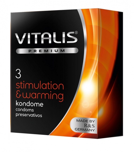 Презервативы VITALIS PREMIUM stimulation   warming с согревающим эффектом - 3 шт. - Vitalis - купить с доставкой во Владикавказе
