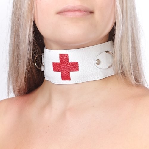 Ошейник с кольцами и красным крестом - Sitabella - купить с доставкой во Владикавказе