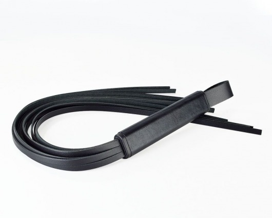 Черная кожаная плеть  Клео  - 60 см. - Sitabella - купить с доставкой во Владикавказе