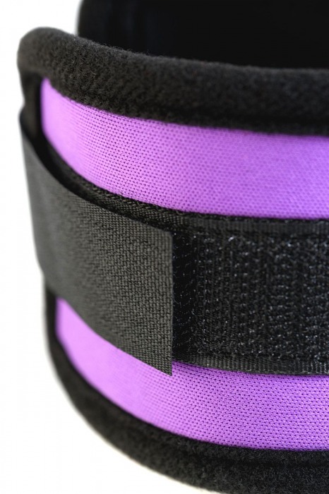 Наручники из неопрена фиолетового цвета - ToyFa - купить с доставкой во Владикавказе