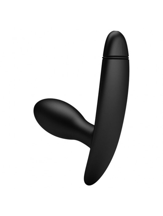 Черный анальный силиконовый стимулятор с функцией расширения Drake - 7,8 см. - Baile