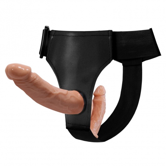 Женский страпон с 2 отростками - внешним и внутренним - Baile - купить с доставкой во Владикавказе