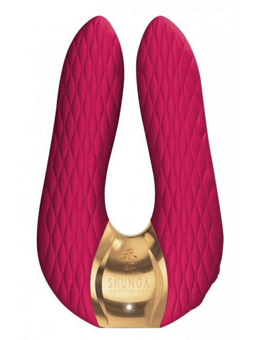 Малиновый двойной вибростимулятор AIKO с двумя моторами - Shunga