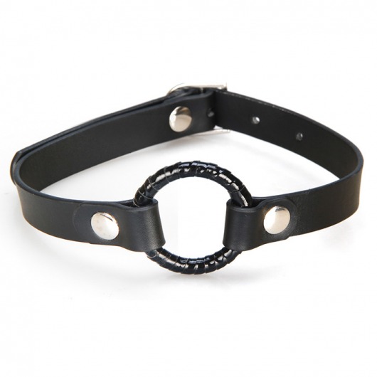 Чёрный кляп с кольцом - Lux Fetish - купить с доставкой во Владикавказе