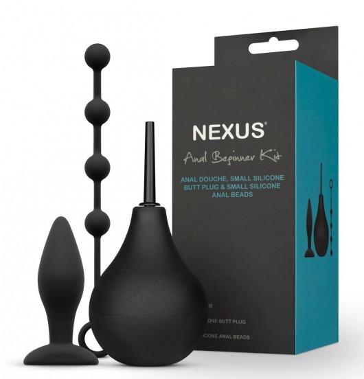 Анальный набор Nexus Anal Beginner Kit: пробка, душ и шарики - Nexus Range