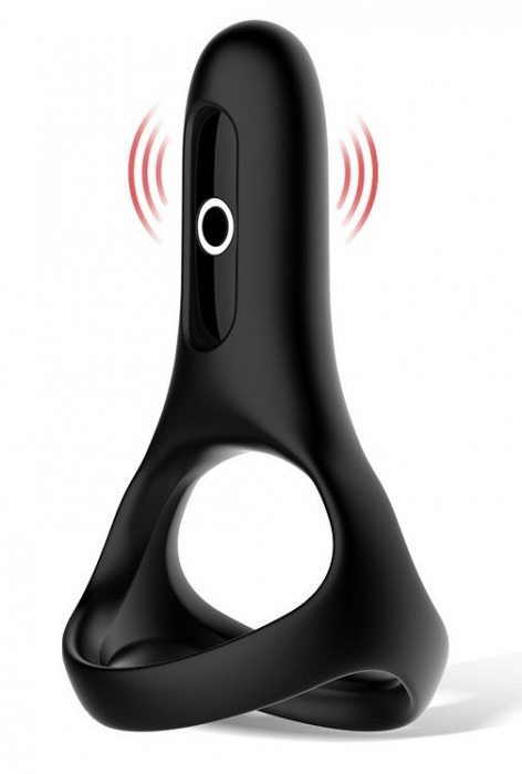 Черное виброкольцо Magic Motion Rise с подхватом мошонки - Magic Motion - во Владикавказе купить с доставкой