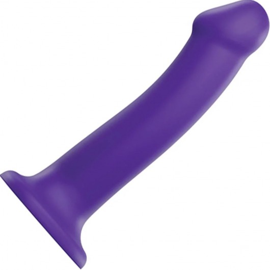 Фиолетовый фаллоимитатор-насадка Strap-On-Me Dildo Dual Density size L - 19 см. - Strap-on-me - купить с доставкой во Владикавказе