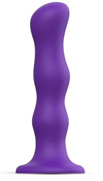 Фиолетовая насадка Strap-On-Me Dildo Geisha Balls size M - Strap-on-me - купить с доставкой во Владикавказе