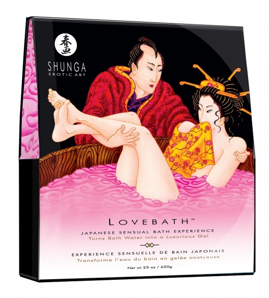 Соль для ванны Lovebath Dragon Fruit, превращающая воду в гель - 650 гр. - Shunga - купить с доставкой во Владикавказе