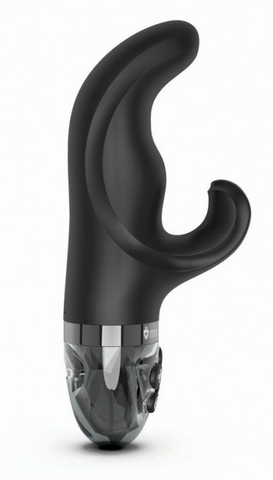 Черный вибратор-кролик с электростимуляцией Hop Hop Bob - 16 см. - MyStim - купить с доставкой во Владикавказе