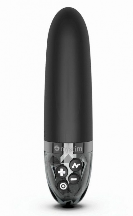 Черный вибратор с электростимуляцией Sleak Freak - 14 см. - MyStim - купить с доставкой во Владикавказе