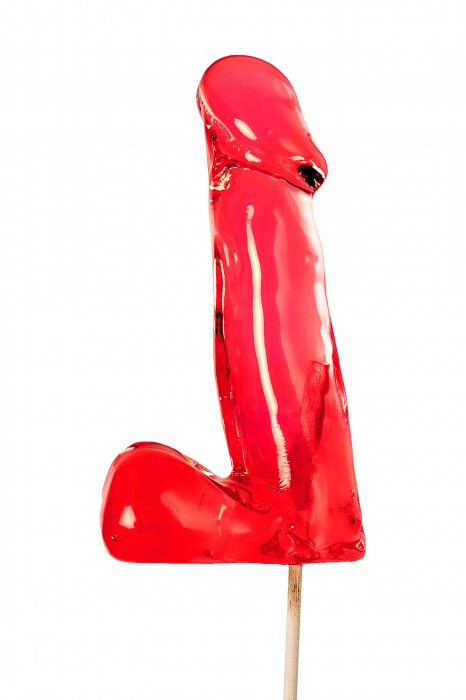 Красный леденец в форме члена со вкусом виски - 173 гр. - Sosuчki - купить с доставкой во Владикавказе