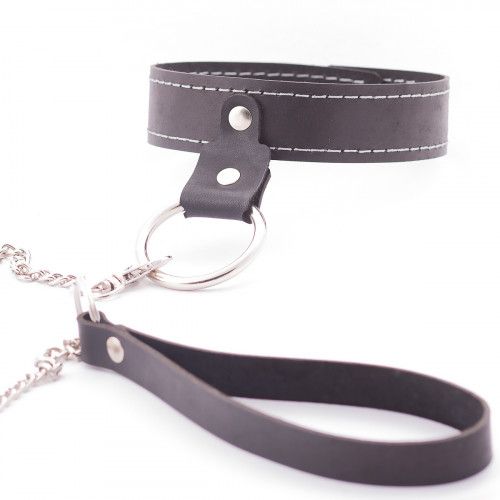 Узкий однослойный ошейник с поводком - Crazy Handmade - купить с доставкой во Владикавказе