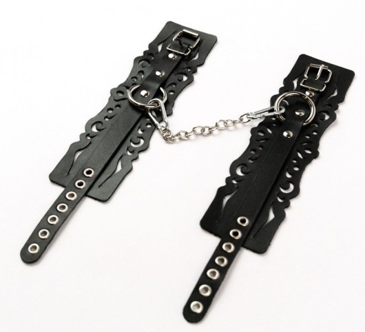 Узорчатые кожаные оковы с регулируемыми ремешками - Crazy Handmade - купить с доставкой во Владикавказе