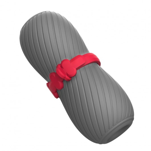 Серый эластичный мастурбатор с утяжкой - S-HANDE - во Владикавказе купить с доставкой