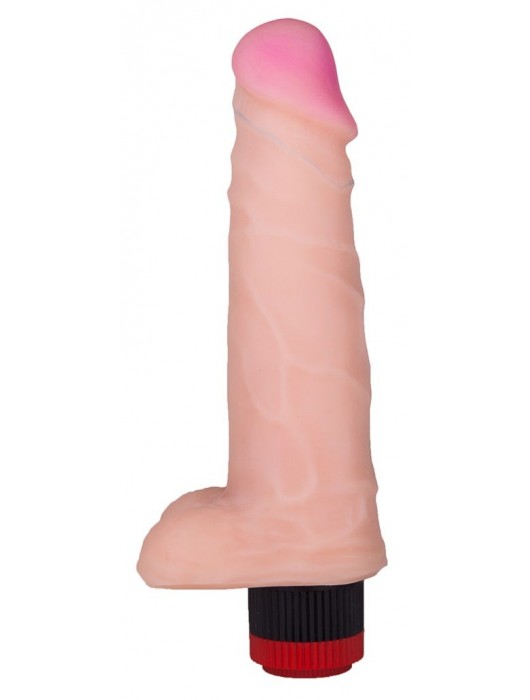 Вибратор-реалистик ART-Style №8 с мошонкой - 19 см. - Art-Style