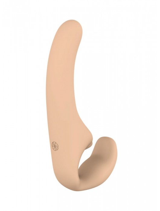 Бежевый безремневой страпон Temptation - Lola Games - купить с доставкой во Владикавказе