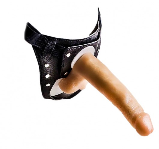 Фаллоимитатор телесного цвета на трусиках с плугом - 16,5 см. - LOVETOY (А-Полимер) - купить с доставкой во Владикавказе