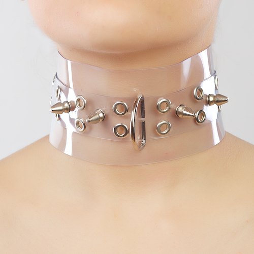 Прозрачный ошейник с шипами - Sitabella - купить с доставкой во Владикавказе