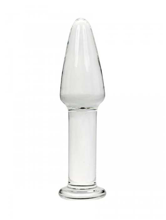 Прозрачный анальный плаг из стекла на длинной ножке - 12 см. - EGZO