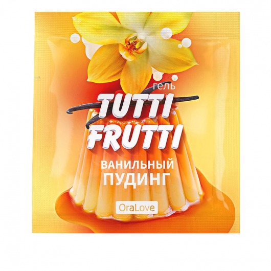 Пробник гель-смазки Tutti-frutti со вкусом ванильного пудинга - 4 гр. - Биоритм - купить с доставкой во Владикавказе