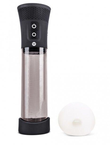 Черная автоматическая вакуумная помпа Pink Vibe с 2 уплотнительными кольцами - Pink Vibe - во Владикавказе купить с доставкой