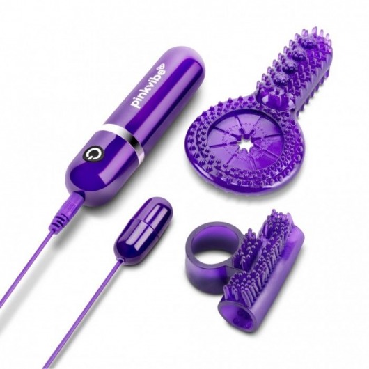 Набор из 2 фиолетовых эрекционных колец с вибрацией - Pink Vibe - во Владикавказе купить с доставкой