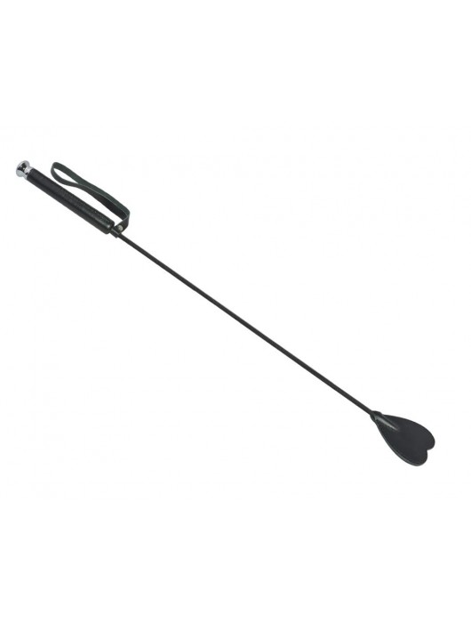 Чёрный стек с шлепком-сердечком - 70 см. - Sitabella - купить с доставкой во Владикавказе