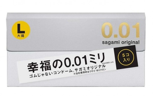 Презервативы Sagami Original 0.02 L-size увеличенного размера - 5 шт. - Sagami - купить с доставкой во Владикавказе