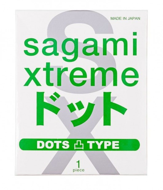 Презерватив Sagami Xtreme Type-E с точками - 1 шт. - Sagami - купить с доставкой во Владикавказе
