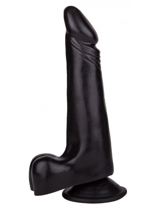 Чёрный фаллоимитатор с вытянутой головкой - 17,8 см. - LOVETOY (А-Полимер)