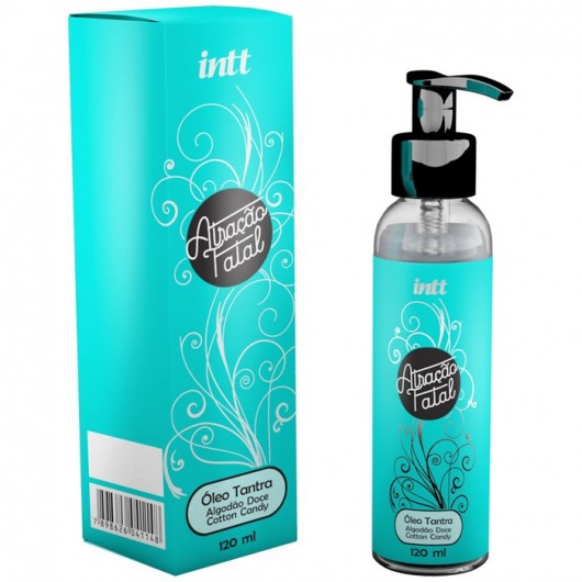 Массажное масло Atracao Fatal Cotton Candy с ароматом сладкой ваты - 120 мл. - INTT - купить с доставкой во Владикавказе